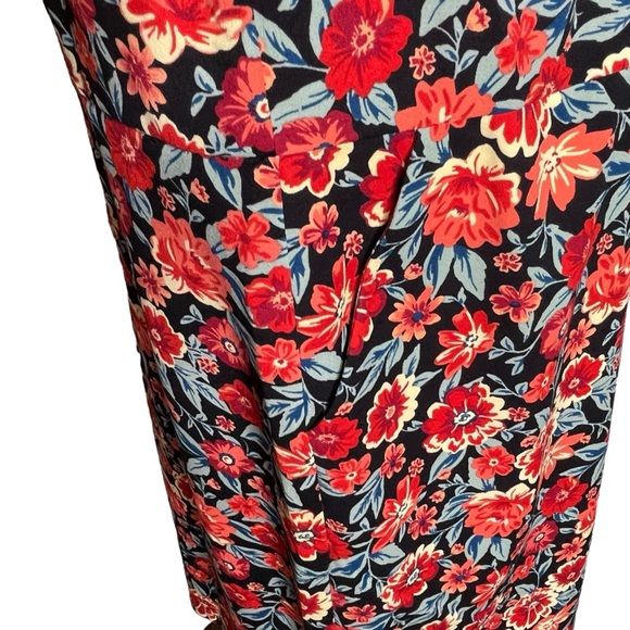 Torrid 16 floral dress with sheer sleeves orange - Picture 6 of 9